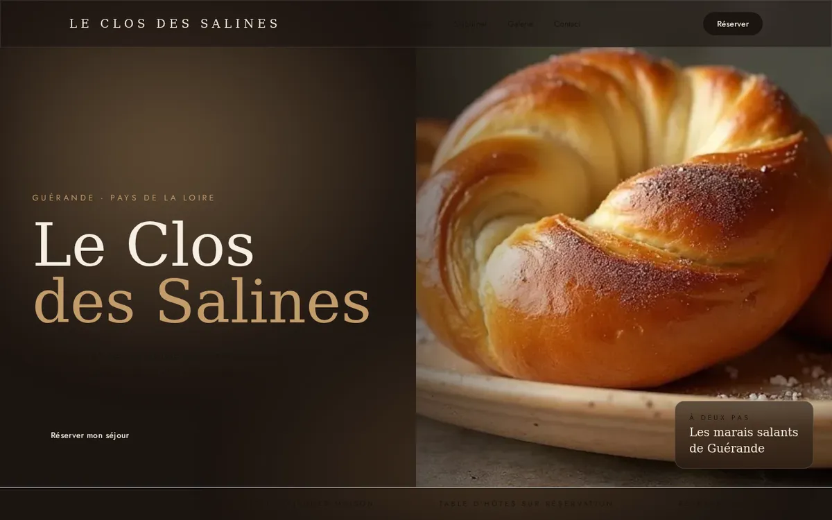 Aperçu du site LE CLOS DES SALINES — Aurora doux