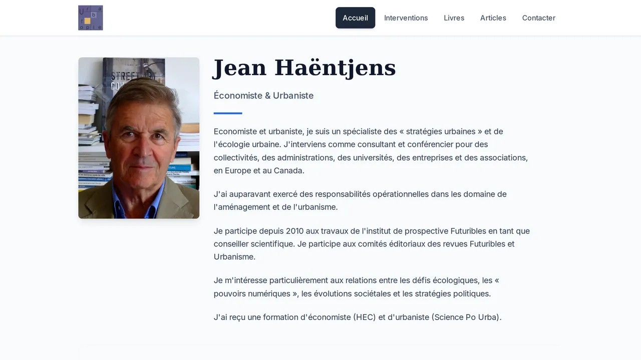 Aperçu du site Jean Haëntjens